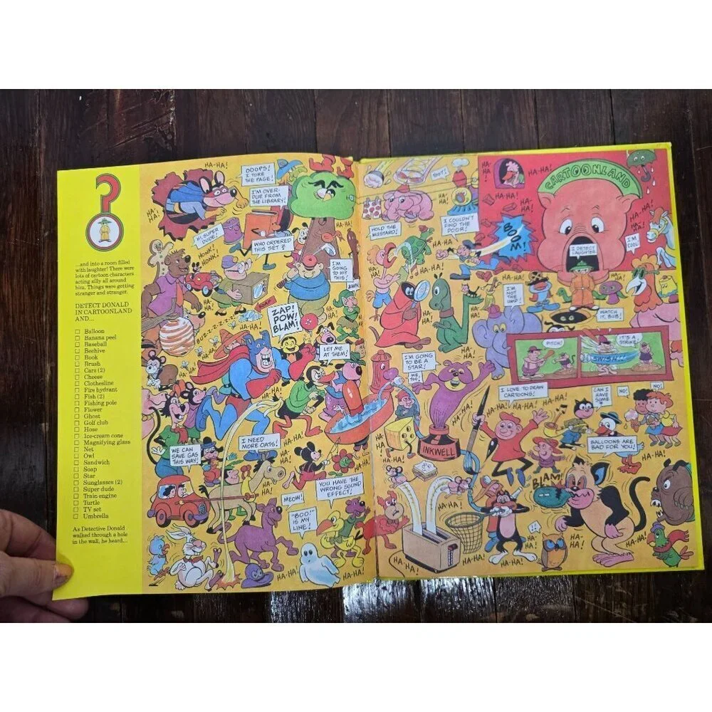 Vintage 90s Where are They? Detective Donald Search and Find Book